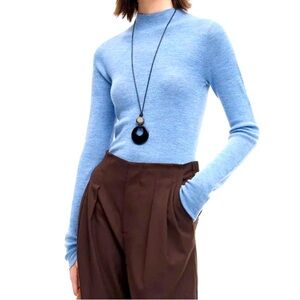 Selfwho Women's Blue Sweater